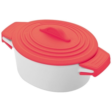 Logo trade promotional products image of: Porcelain pot with silicone lid DELHI